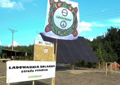 29 lipca 2014, Kostrzyn nad Odrą. Organizacja Greenpeace na Przystanku Woodstock